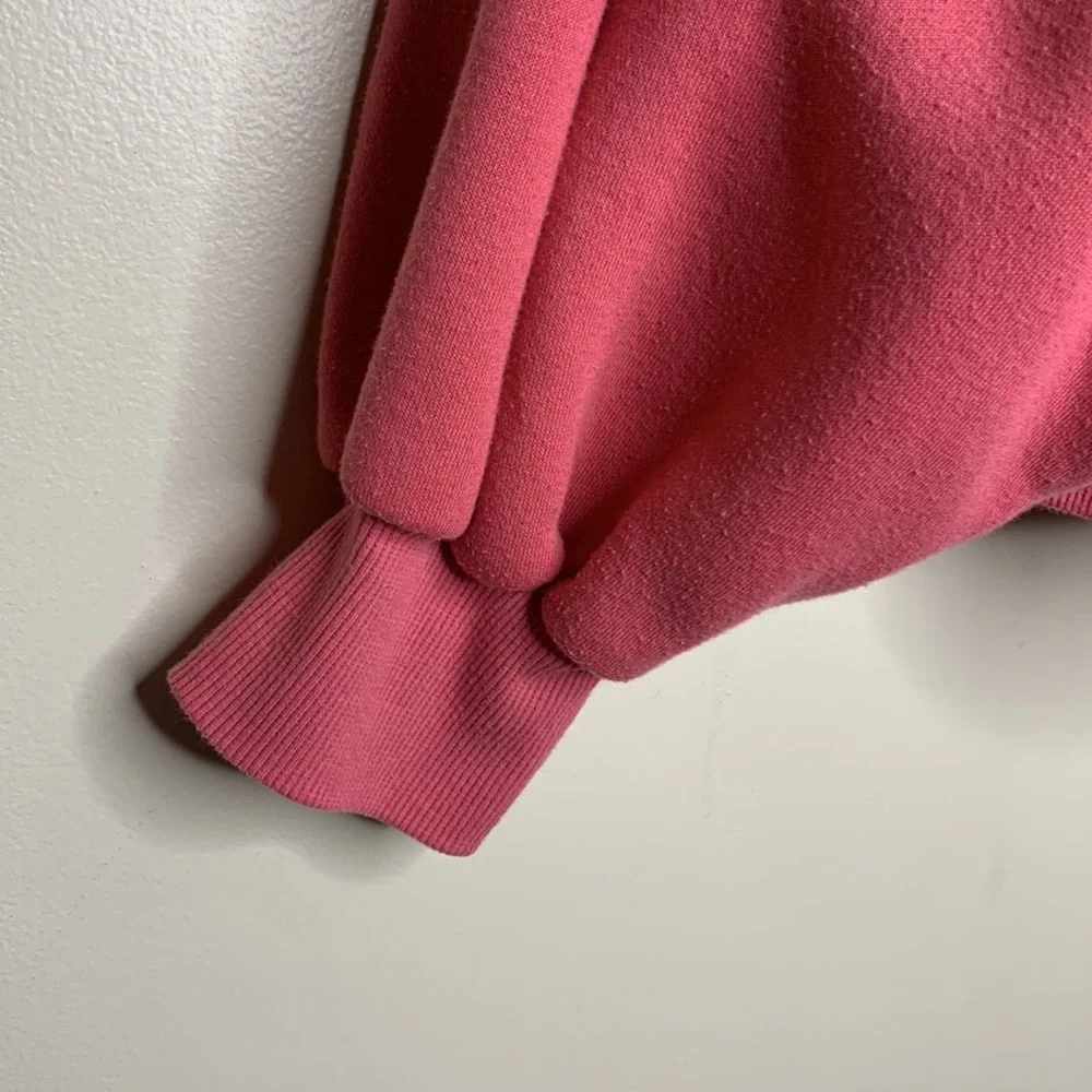 Skull House | Pretty Pink Oversized Sweatshirt ALTERNATIVE BARBIE CORE OS Crop - Picture 3 of 10